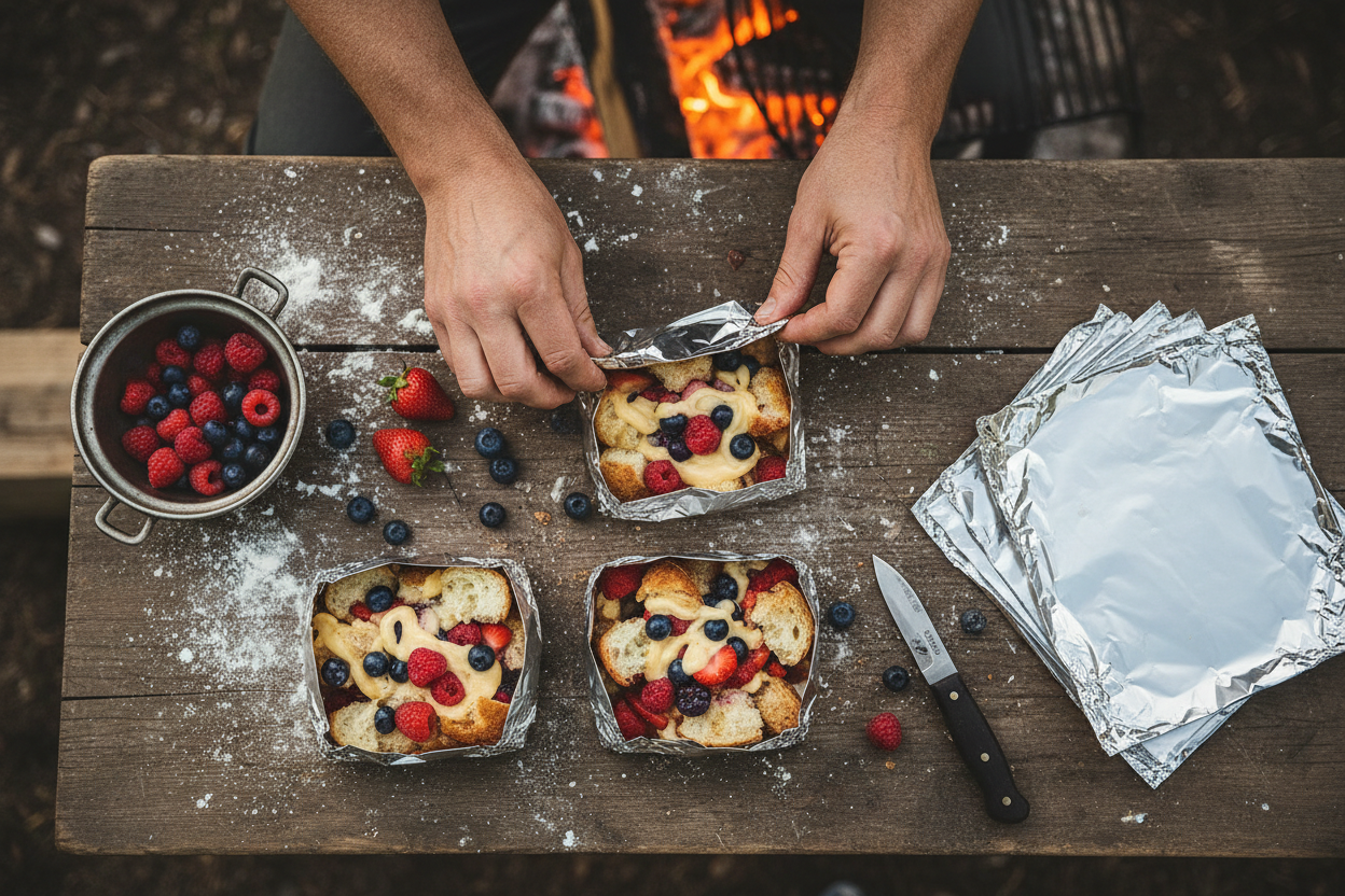Foil Packet French Toast preparation step 2