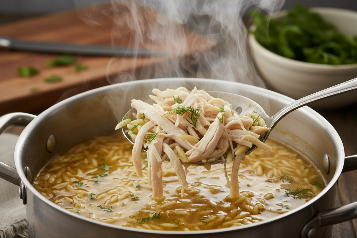 Greek Lemon Chicken Soup preparation step 1