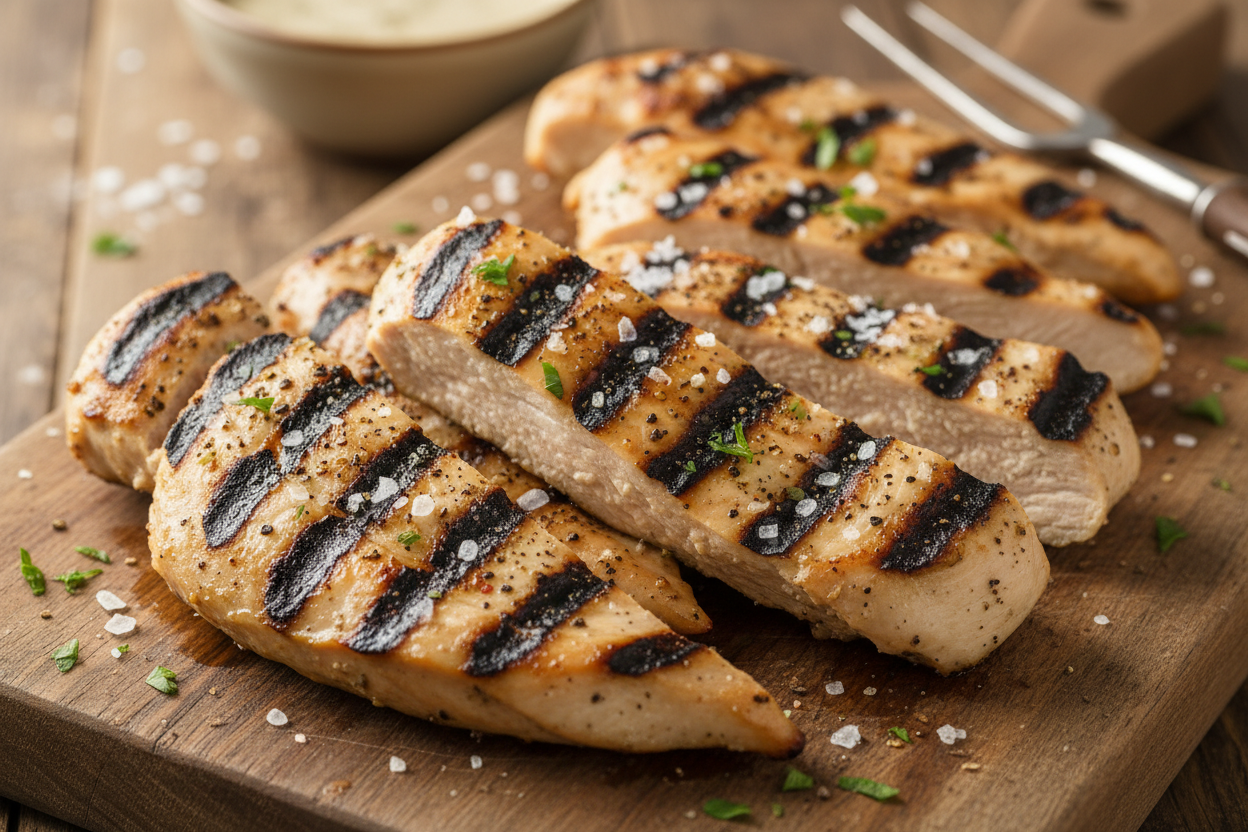 Grilled Chicken Orzo Salad preparation step 1