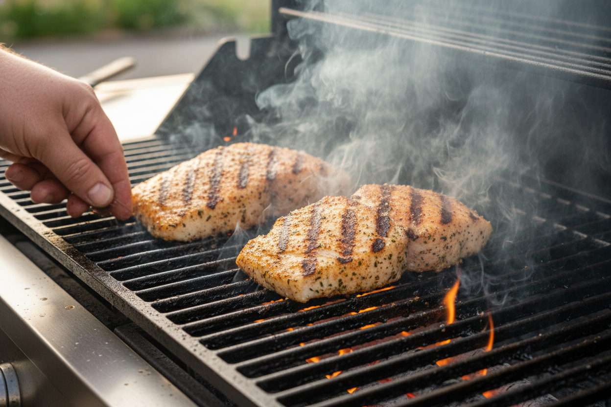 Grilled Halibut with Mango Salsa preparation step 2