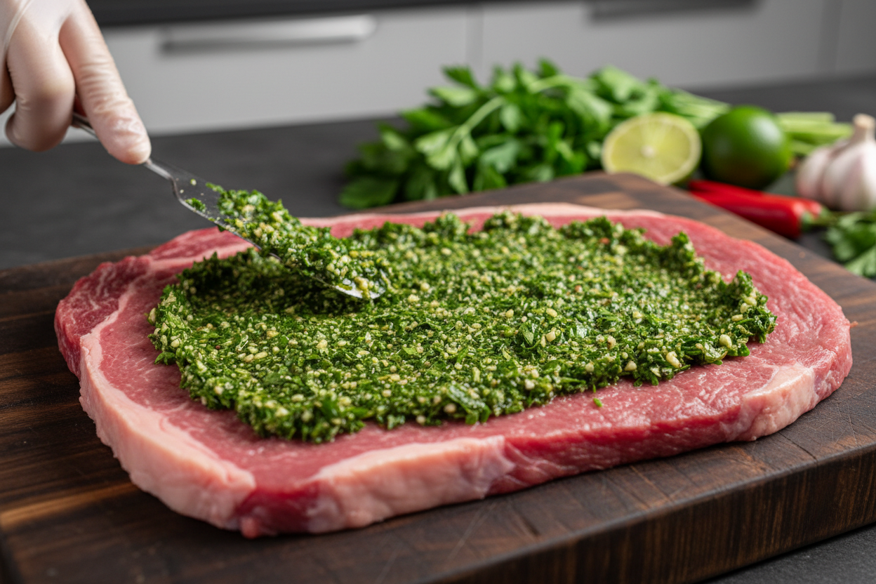 Grilled Steak Pinwheels preparation step 1