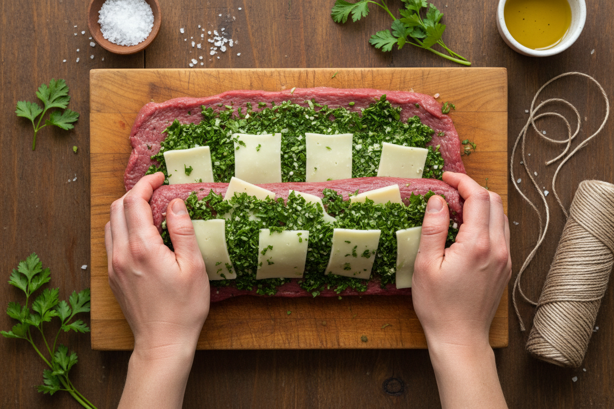 Grilled Steak Pinwheels preparation step 2