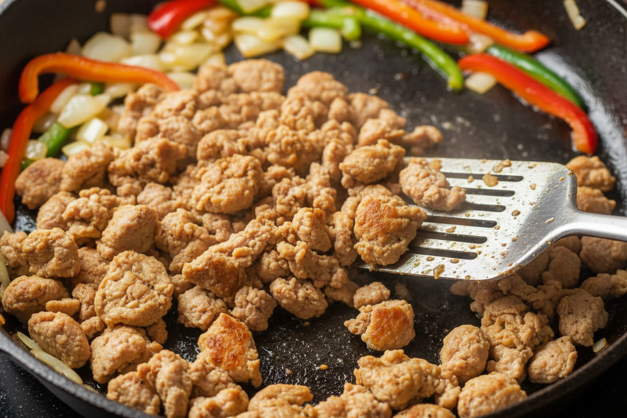 Ground Turkey and Peppers – Quick, Healthy & Full of Flavor! preparation step 1