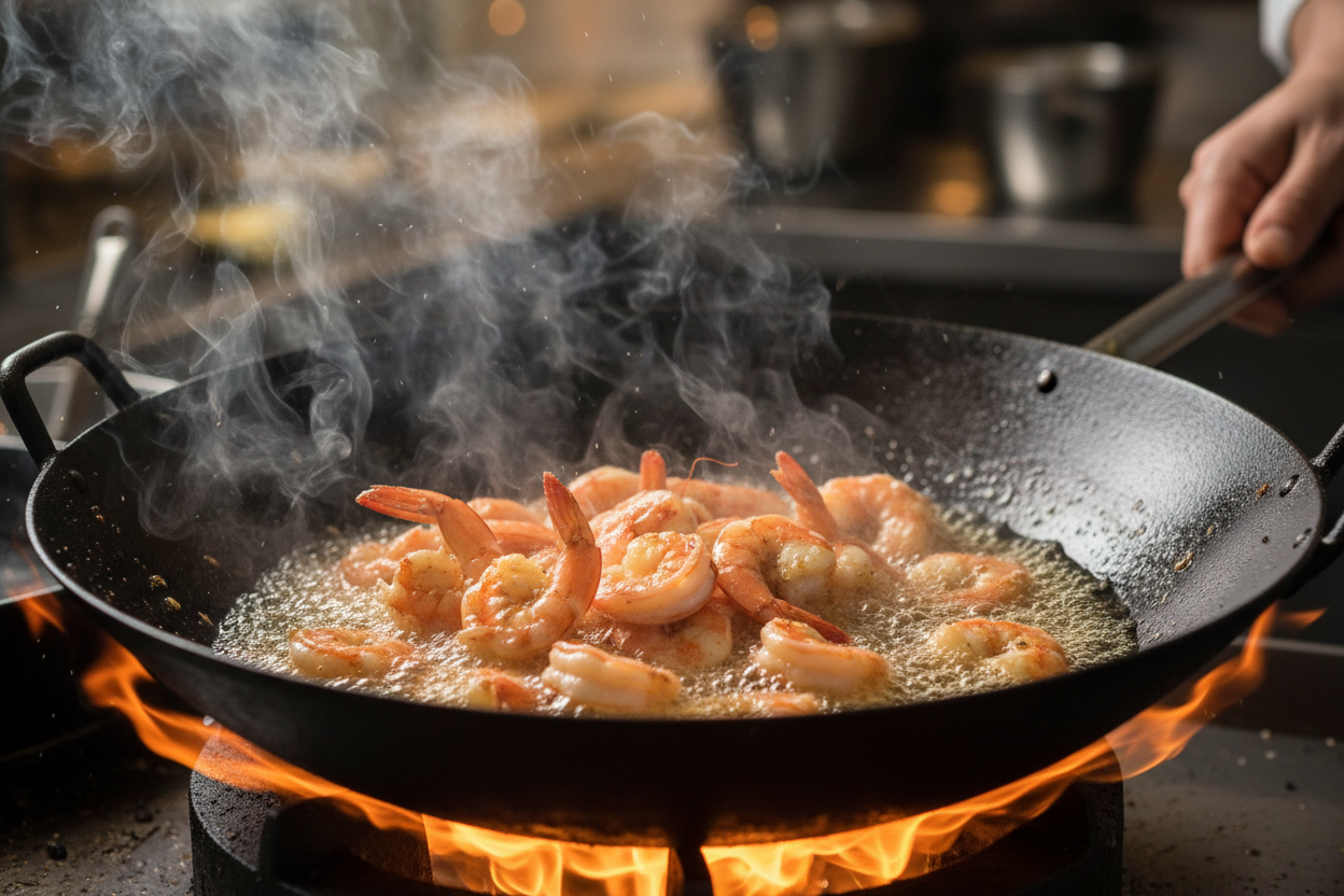 Hibachi Shrimp Rice Bowl preparation step 1