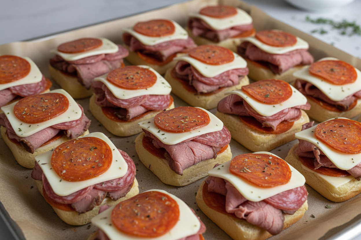 Hot Italian Beef Sliders preparation step 1