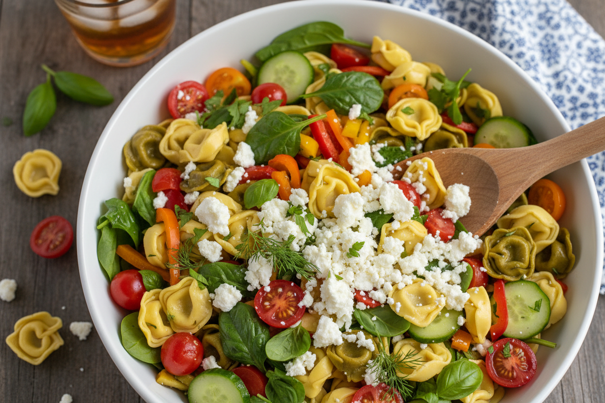 Italian Tortellini Pasta Salad preparation step 2