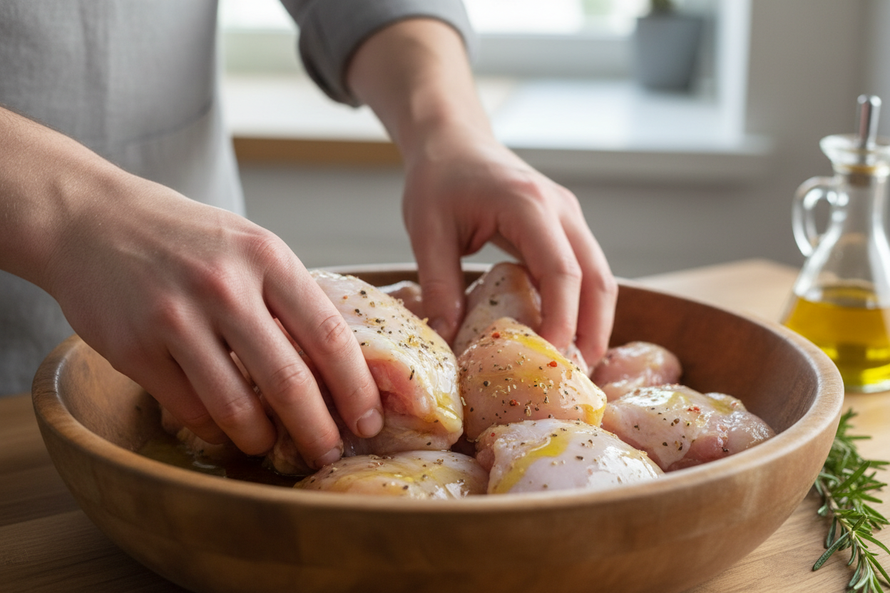 Juicy Baked Boneless Skinless Chicken Thighs preparation step 1