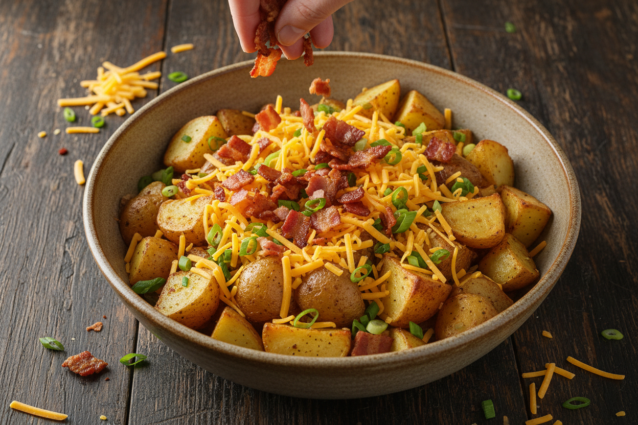 Loaded Baked Potato Salad preparation step 1