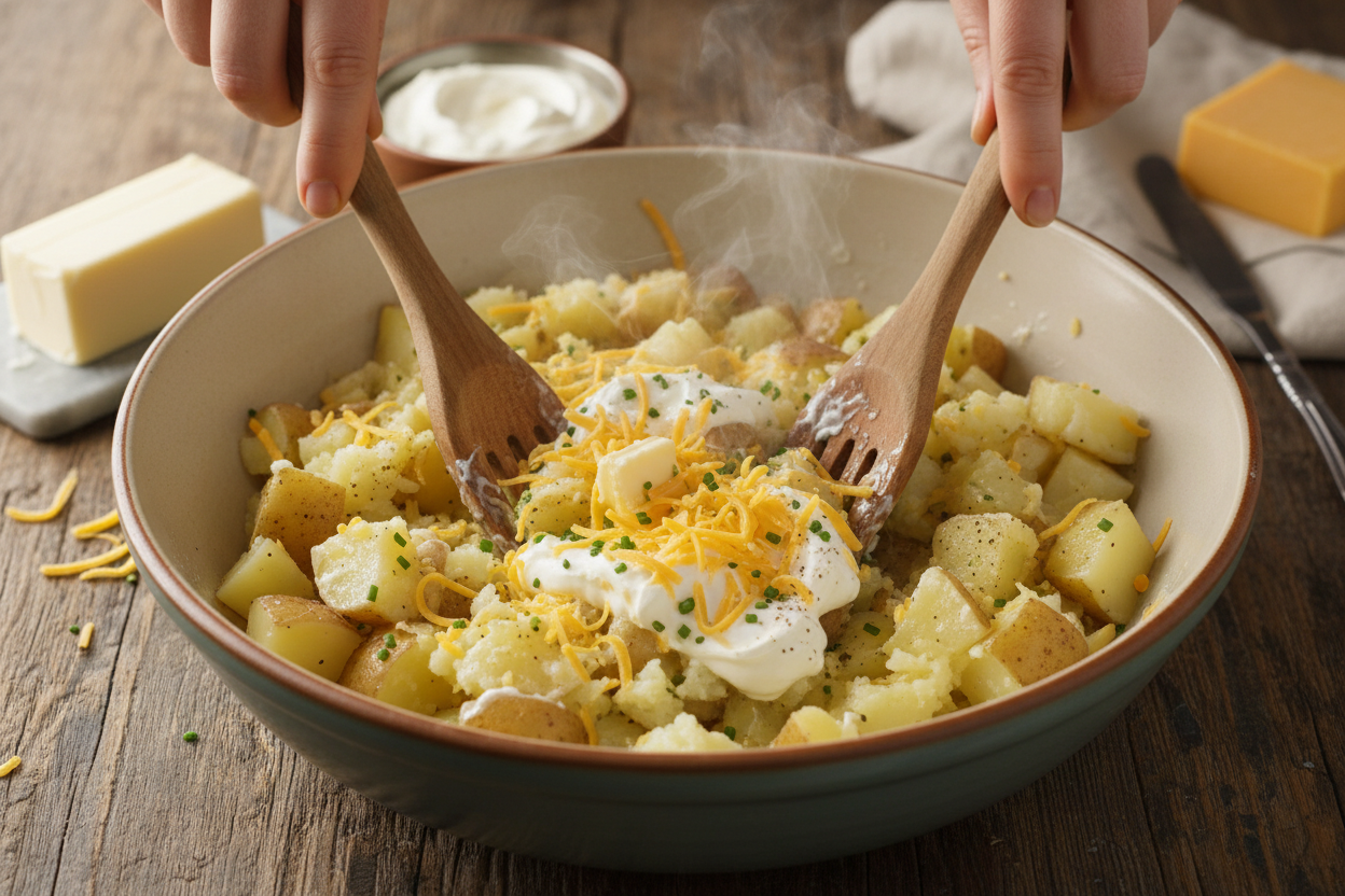 Loaded Baked Potato Casserole preparation step 1