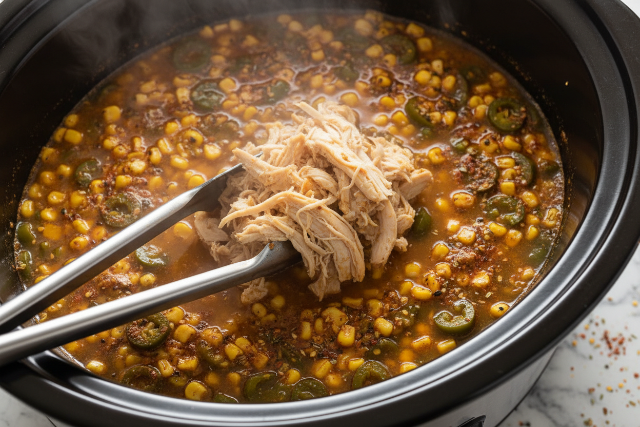 Mexican Street Corn Soup Crockpot Recipe preparation step 1