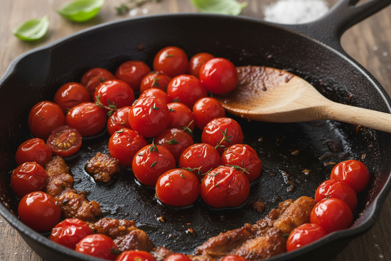 One Pan Balsamic Chicken preparation step 2