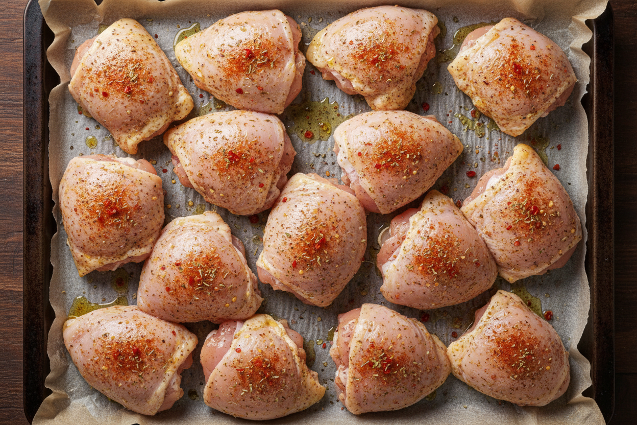 Oven Baked Chicken Thighs preparation step 2