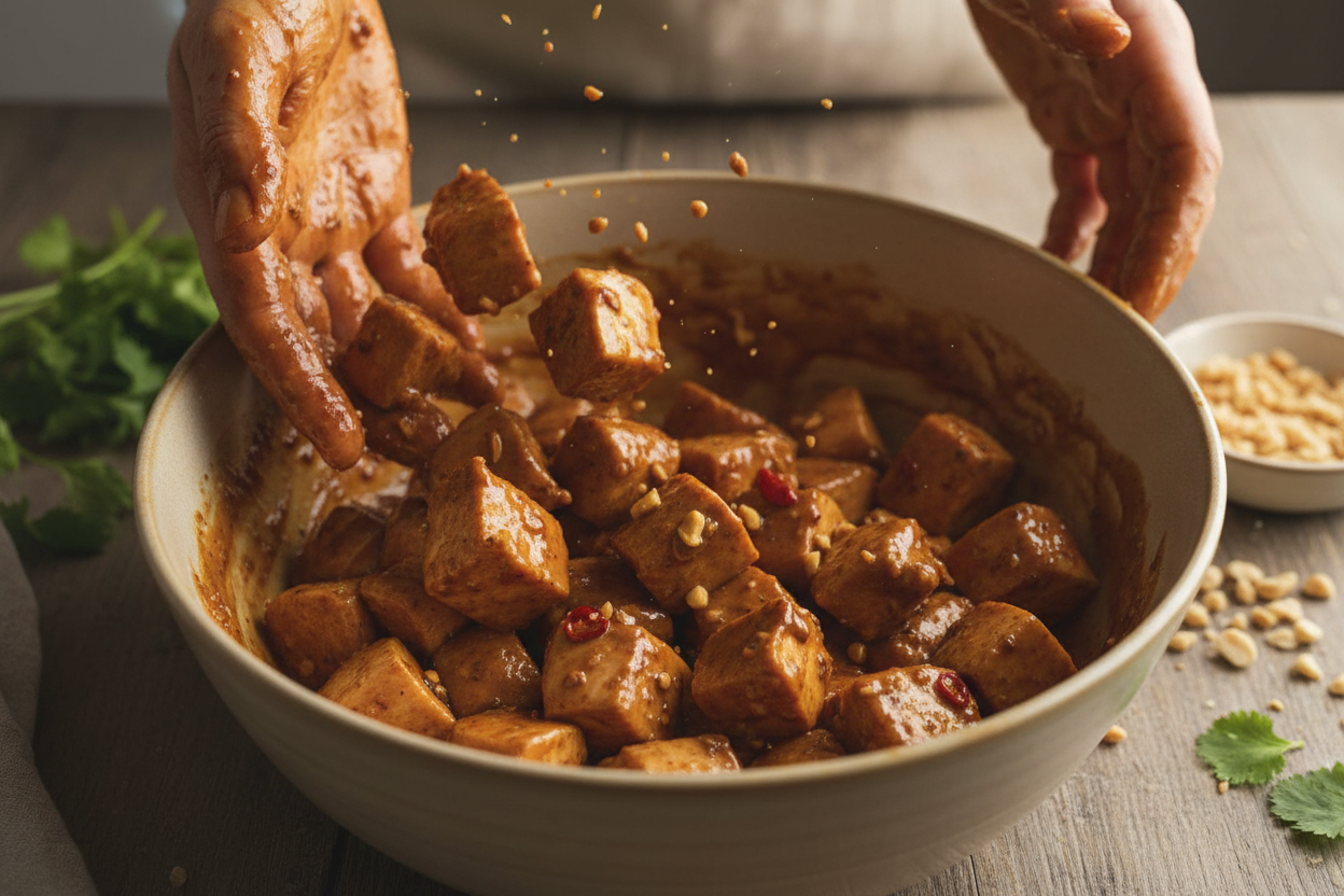 Peanut Butter Chicken Air Fryer preparation step 1