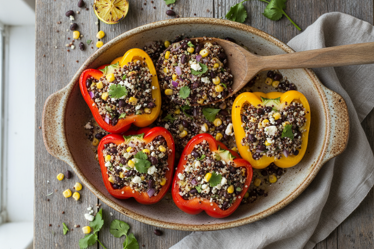 Quinoa-Stuffed Bell Peppers preparation step 2