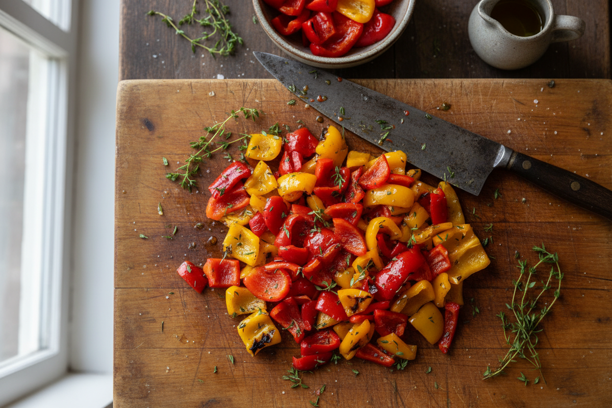 Roasted Bell Pepper Dip: A Smoky, Creamy Delight preparation step 2