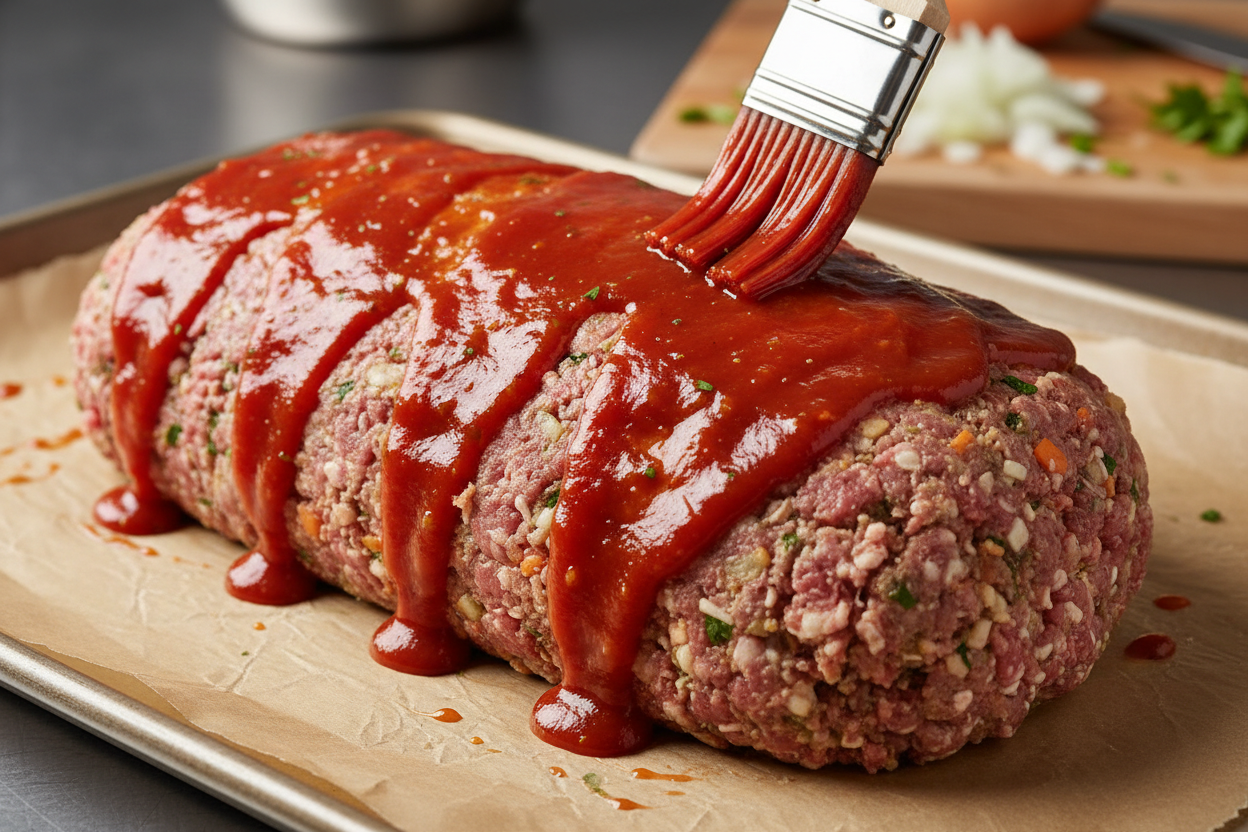 Simple Homemade Meatloaf preparation step 2