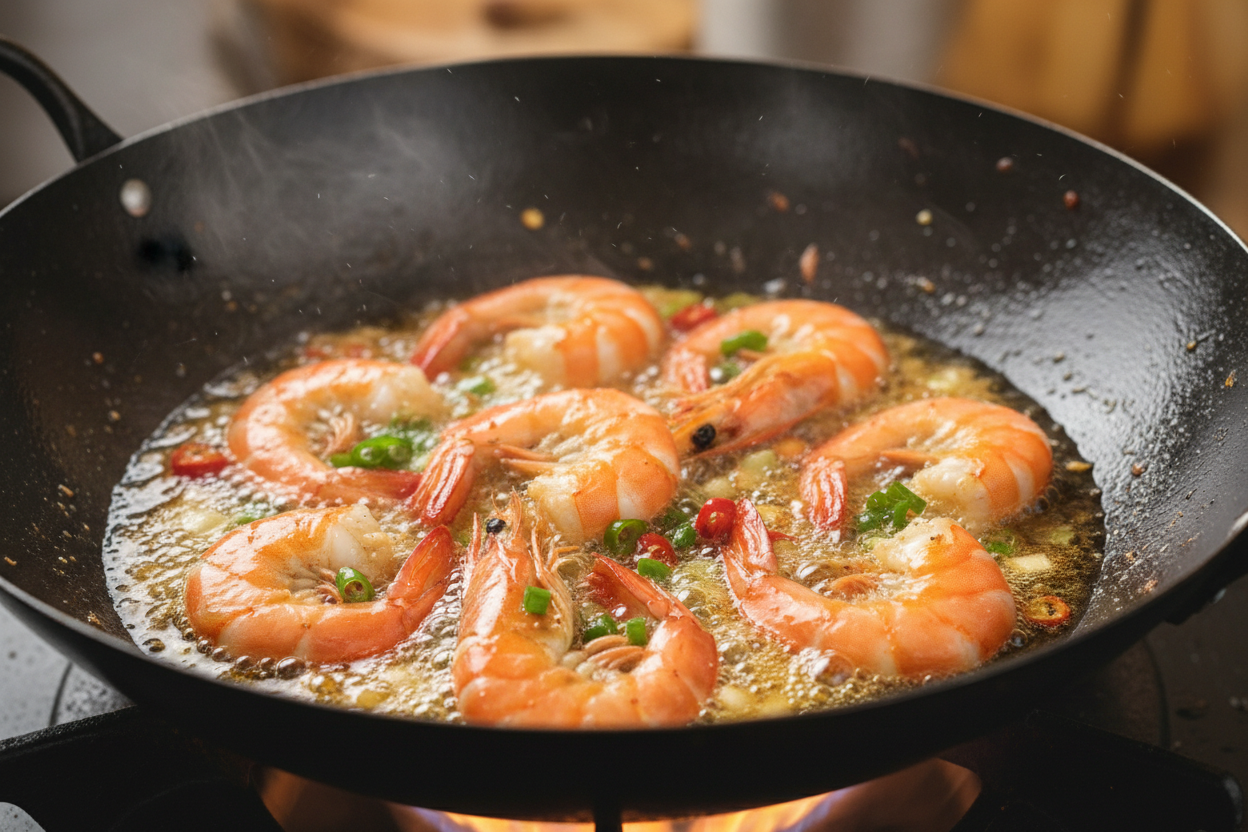 Simple Shrimp Fried Rice preparation step 1