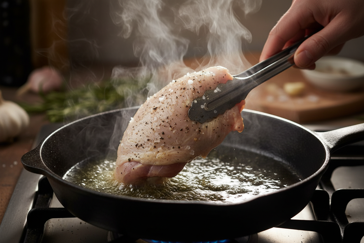 Skillet Bang Bang Chicken Thighs preparation step 1
