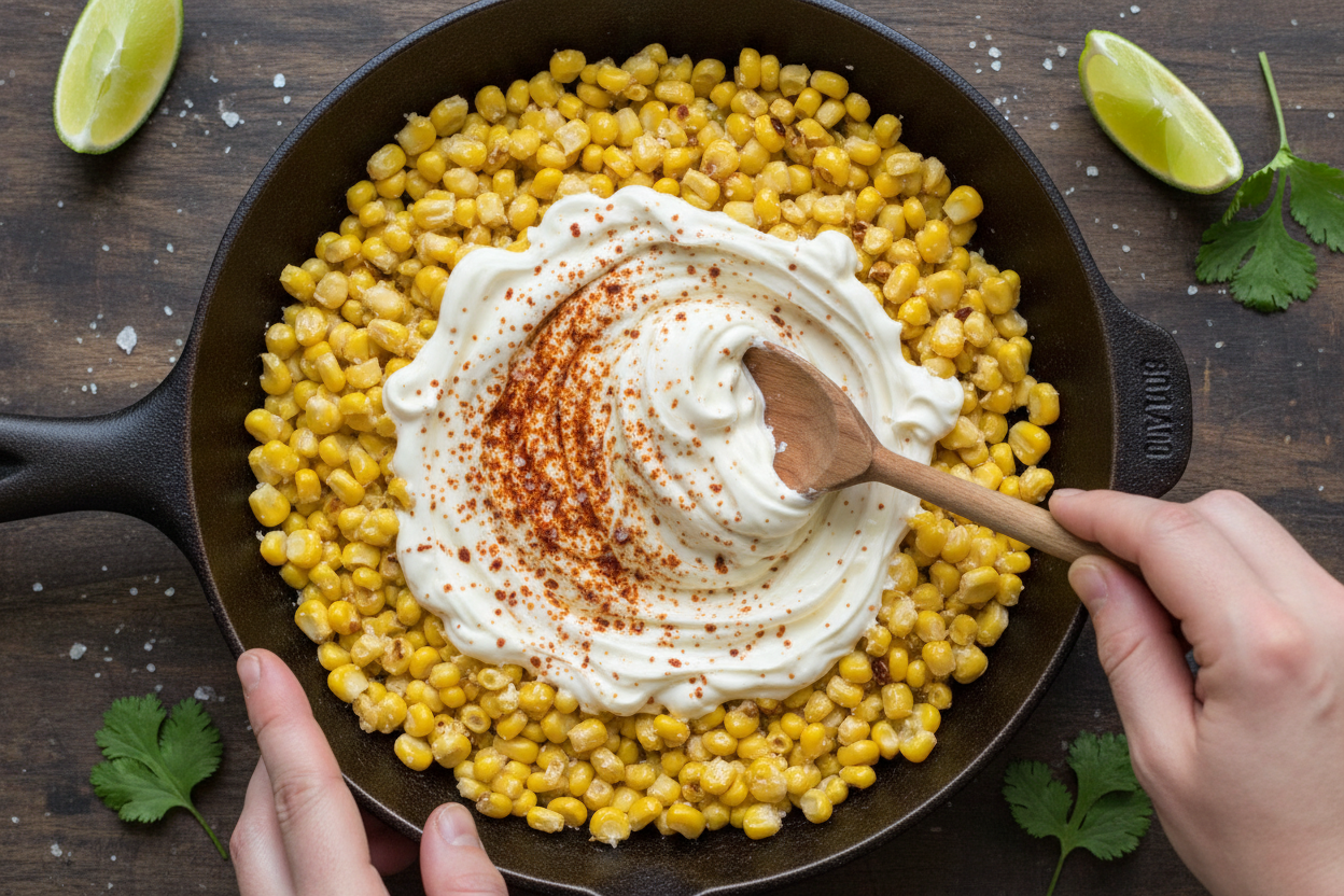 Skillet Mexican Street Corn preparation step 2
