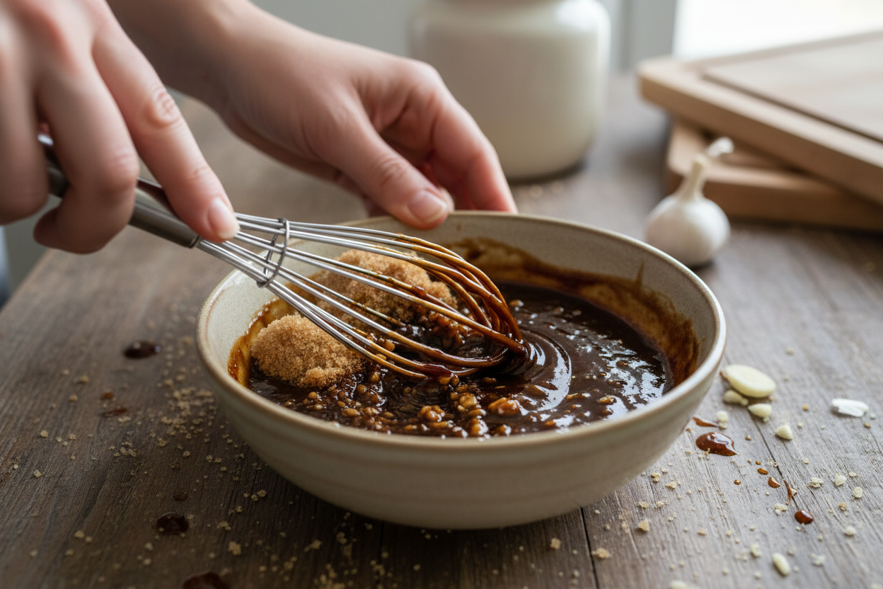 Slow Cooker Brown Sugar Garlic Chicken preparation step 1