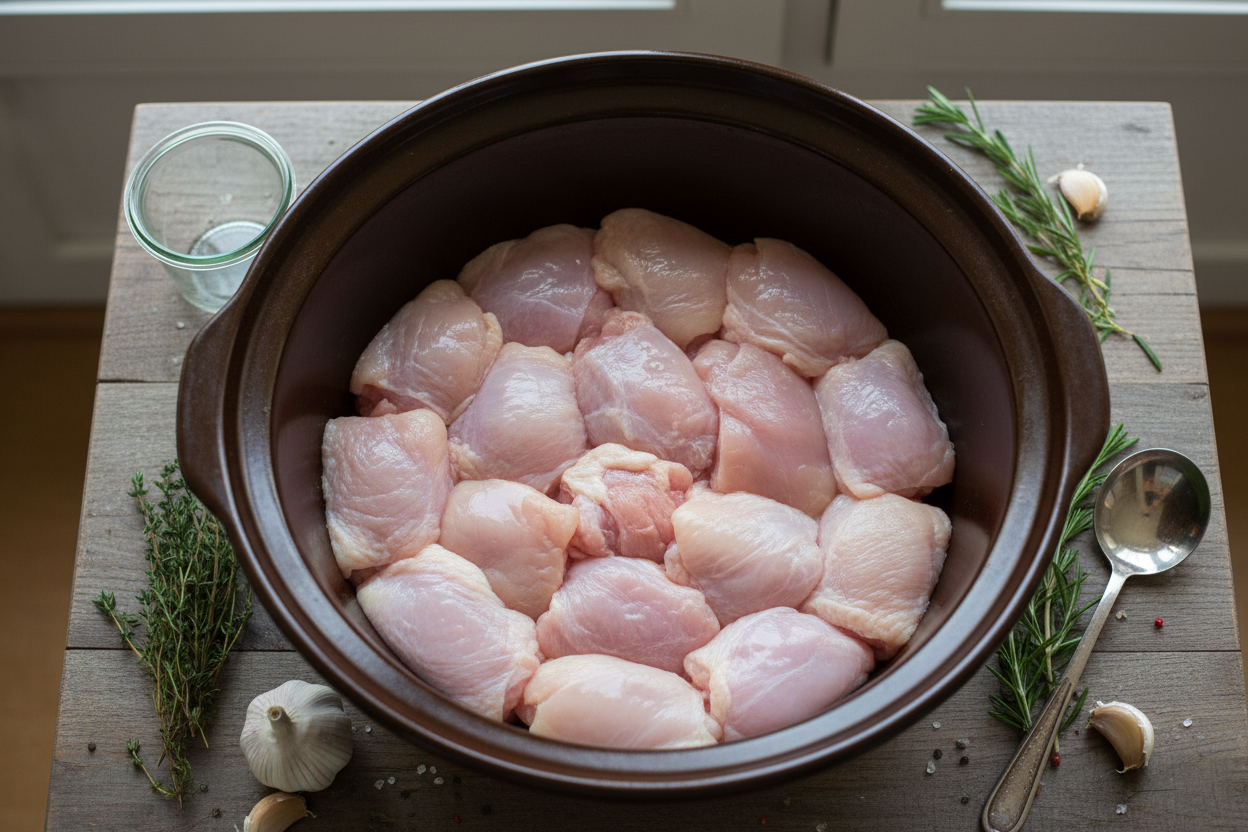 Slow Cooker Brown Sugar Garlic Chicken preparation step 2