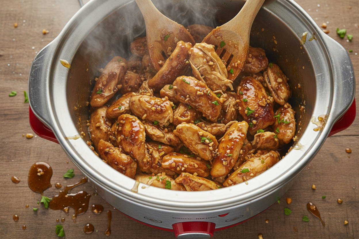Slow Cooker Honey Garlic Chicken preparation step 2