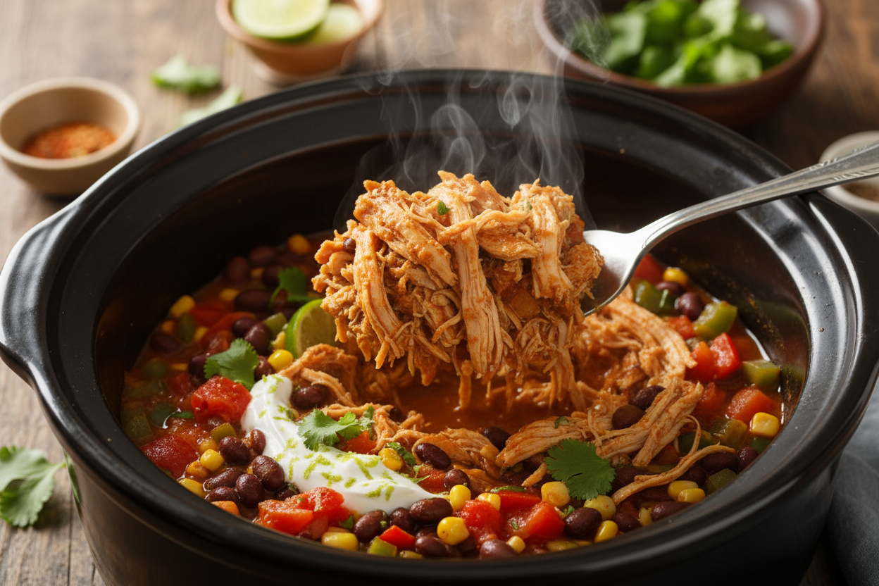 Slow Cooker Mexican Chicken Lime Soup You’ll Crave Tonight preparation step 1