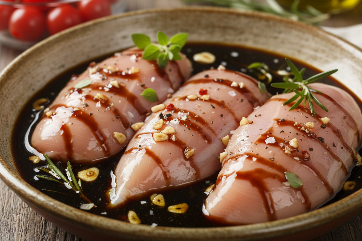 Strawberry Basil Chicken preparation step 1