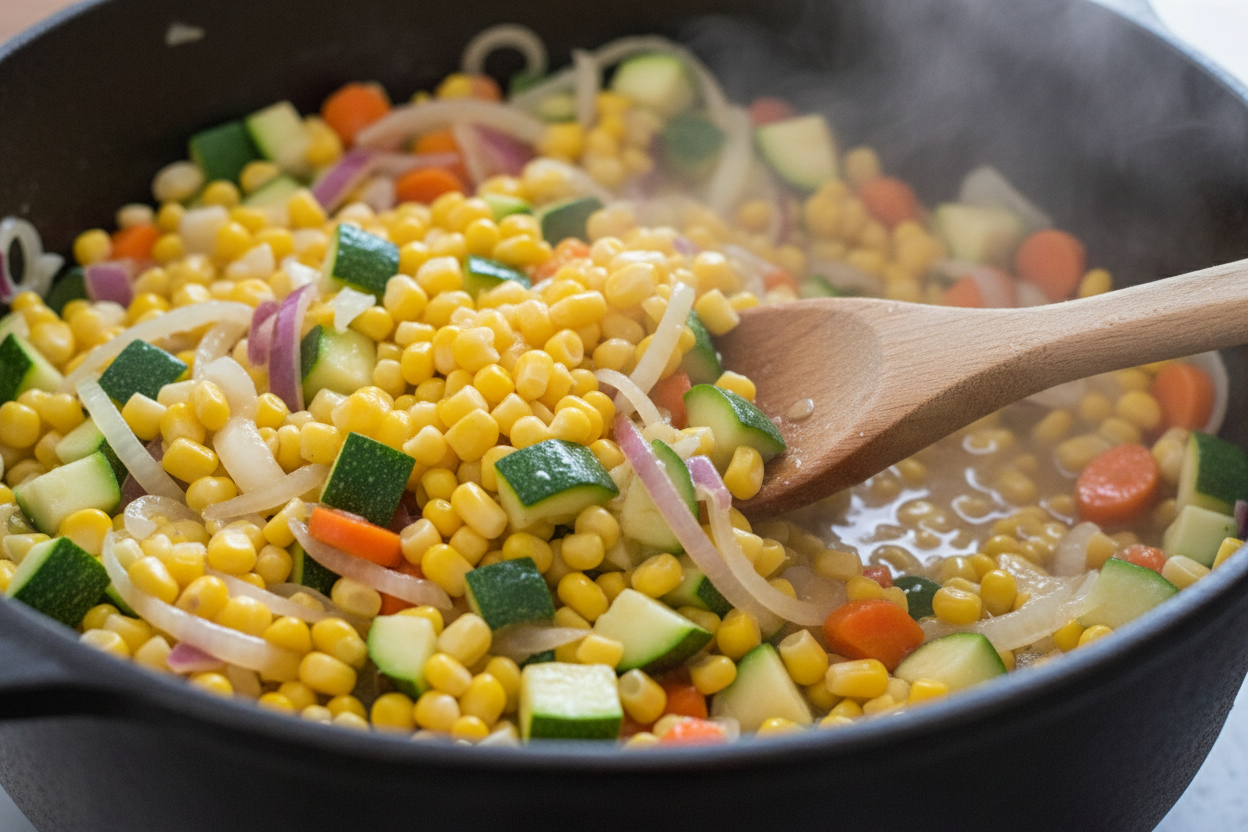 Summer Fresh Corn And Zucchini Chowder preparation step 1