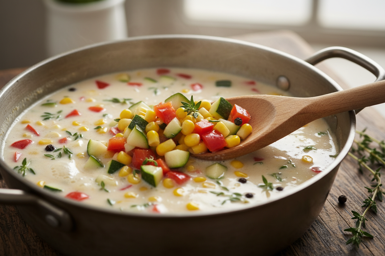 Summer Vegetable Chowder preparation step 2