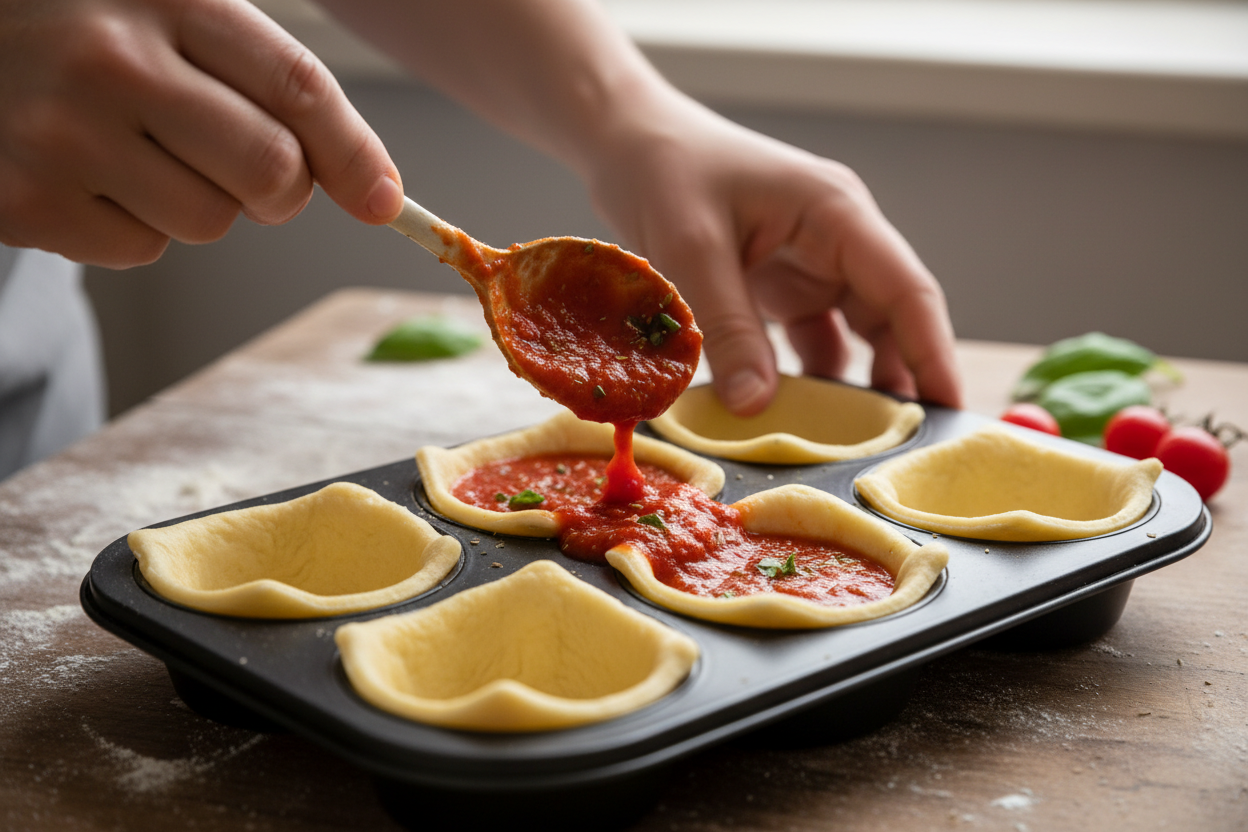 Surprising Pizza Cupcakes That Kids Ask For preparation step 1