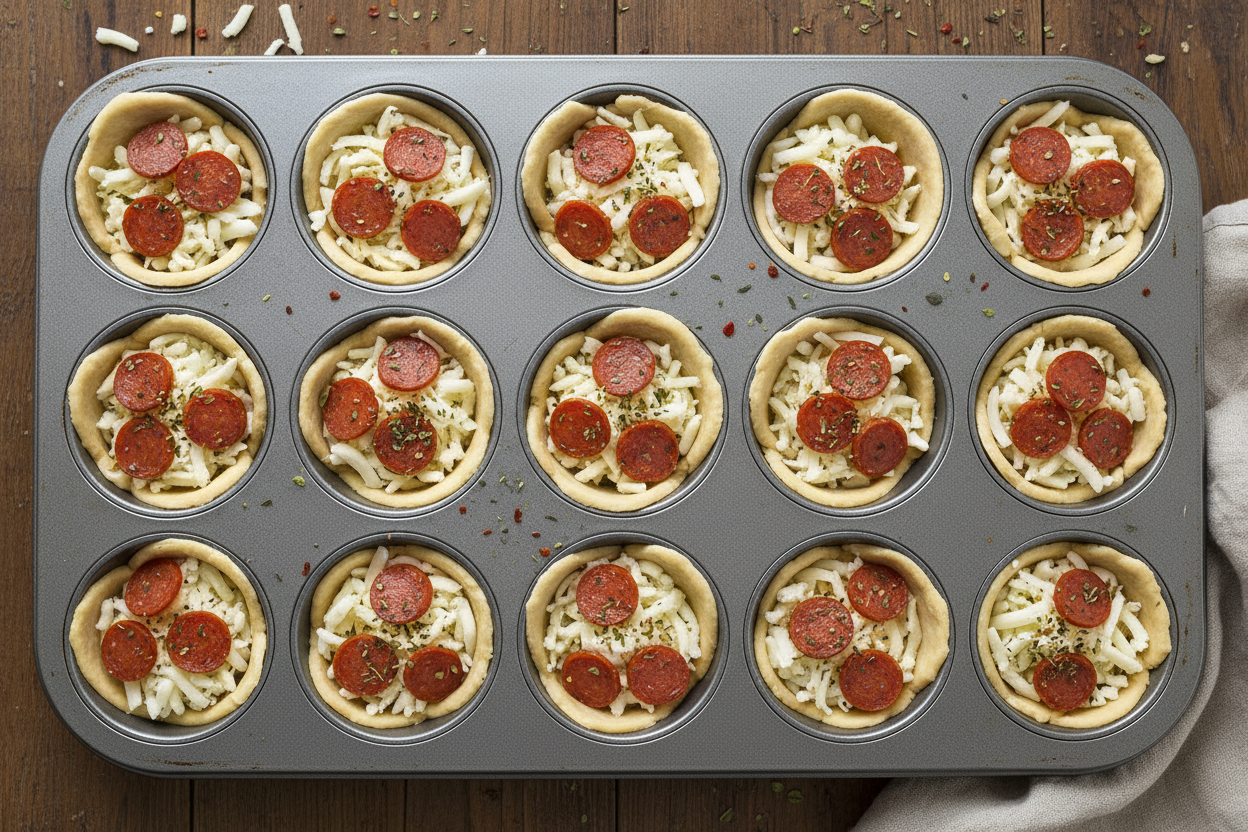 Surprising Pizza Cupcakes That Kids Ask For preparation step 2
