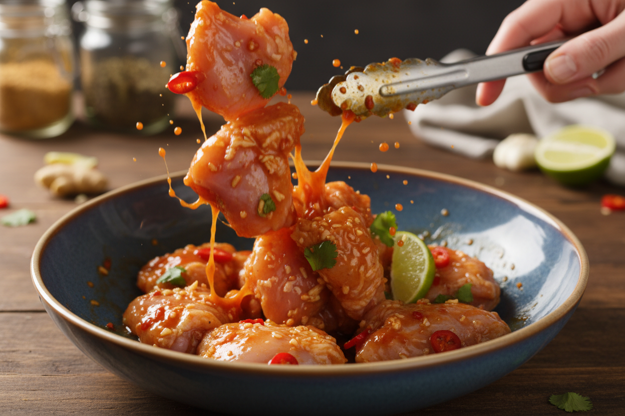Sweet Chili Glazed Thai Boneless Chicken Thighs (Air Fryer) preparation step 1