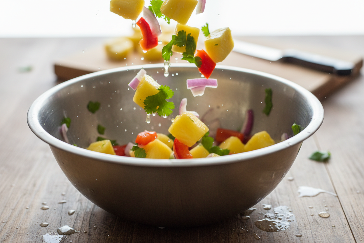 Tropical Pineapple Chicken Tacos preparation step 2