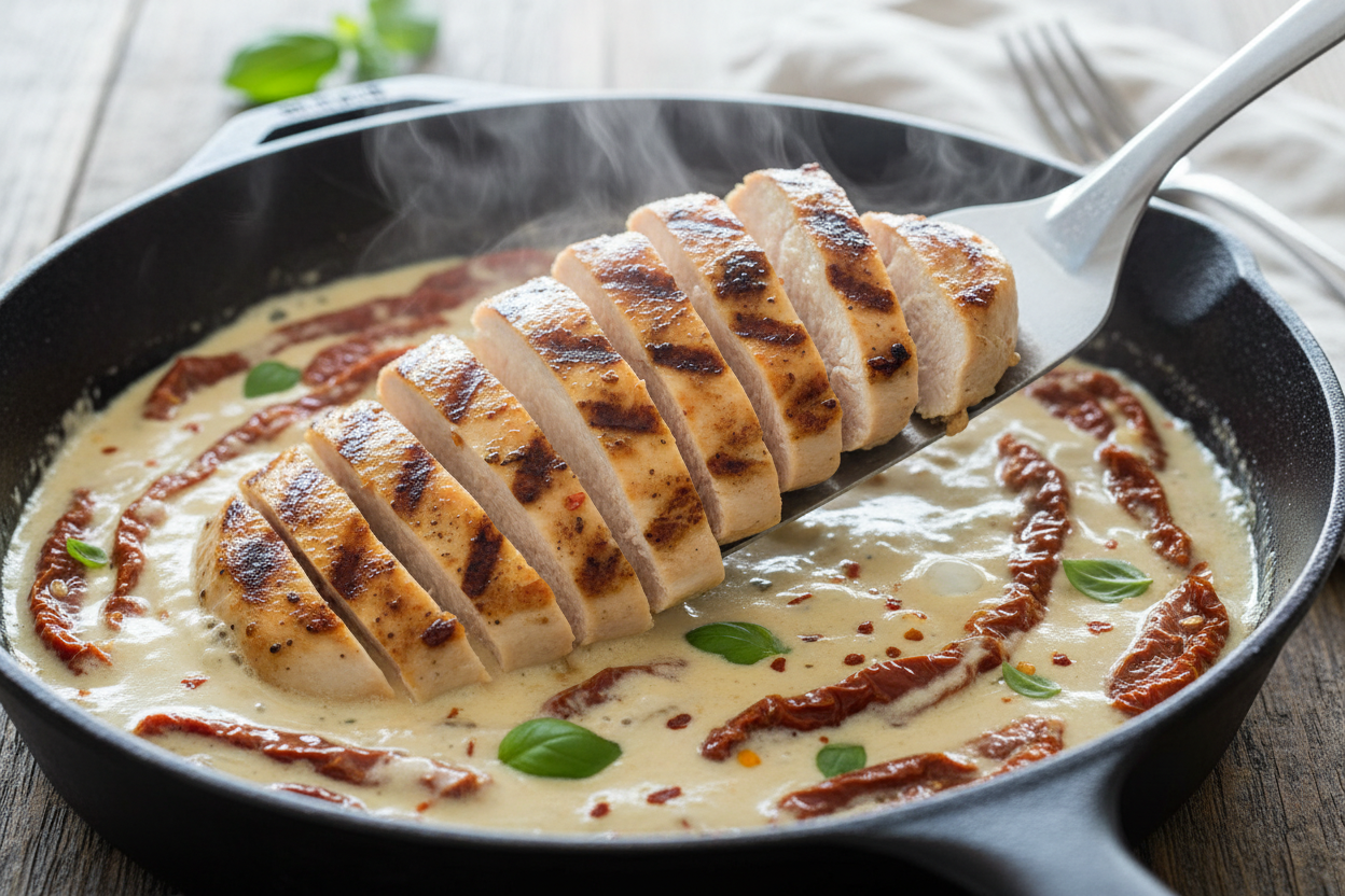 Ultimate Creamy Garlic Parmesan Chicken Pasta preparation step 1