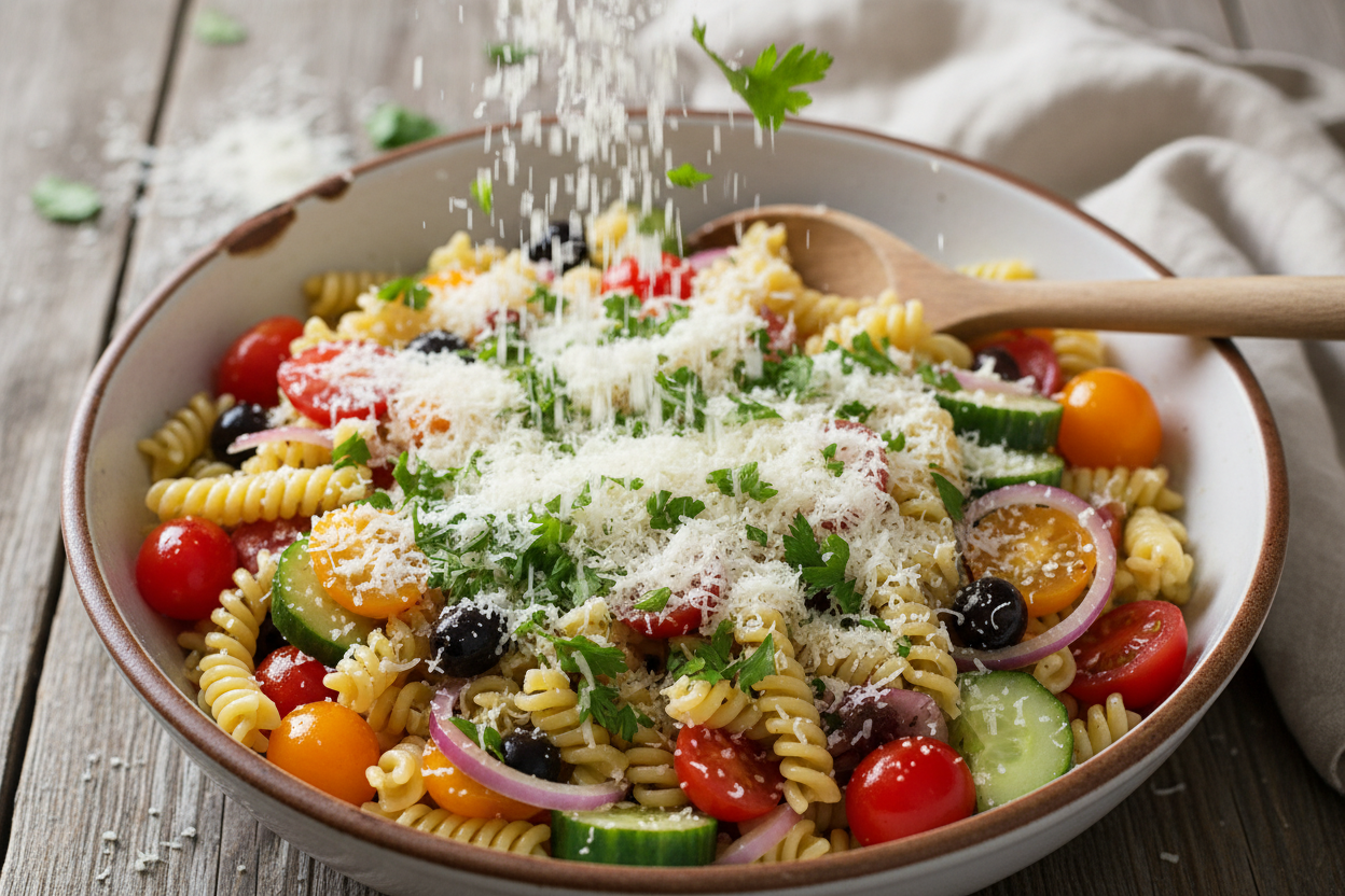 Zesty Italian Pasta Salad Inspired by Olive Garden preparation step 2