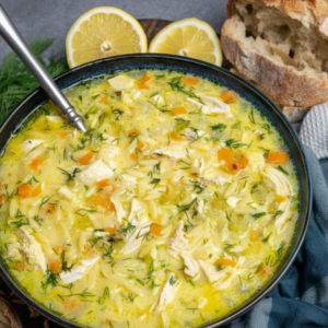 Authentic Greek Lemon Chicken Soup (Avgolemono) Recipe