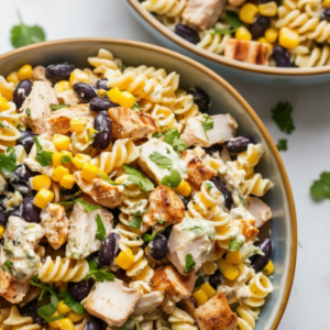 High Protein BBQ Chicken Pasta Salad Recipe