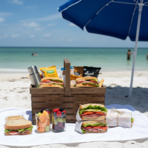 Easy Beach Deli Beef Sandwiches & Fresh Fruit Cups