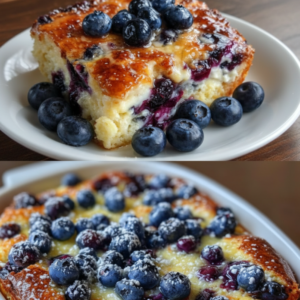 Easy Blueberry Pancake Casserole Recipe (Oven-Baked)