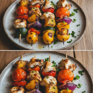 Easy Grilled Chicken and Vegetable Kebabs (Under 30 Mins)