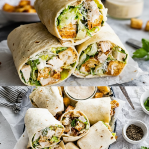 Quick & Easy Poultry Caesar Salad Roll-Ups (10 Minutes)