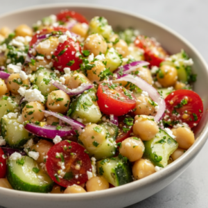 15-Minute Chickpea Cucumber Salad (Easy & Fresh)