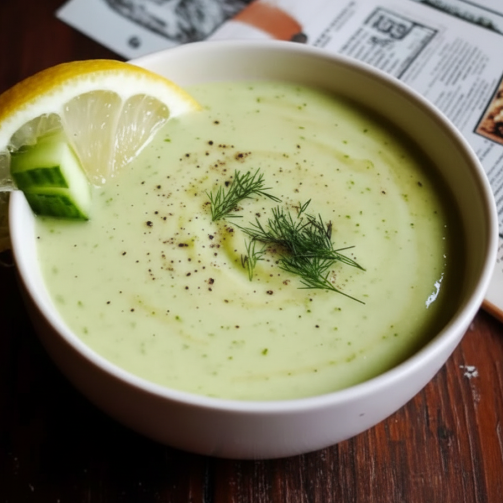 15-Minute Chilled Cucumber Avocado Soup Recipe