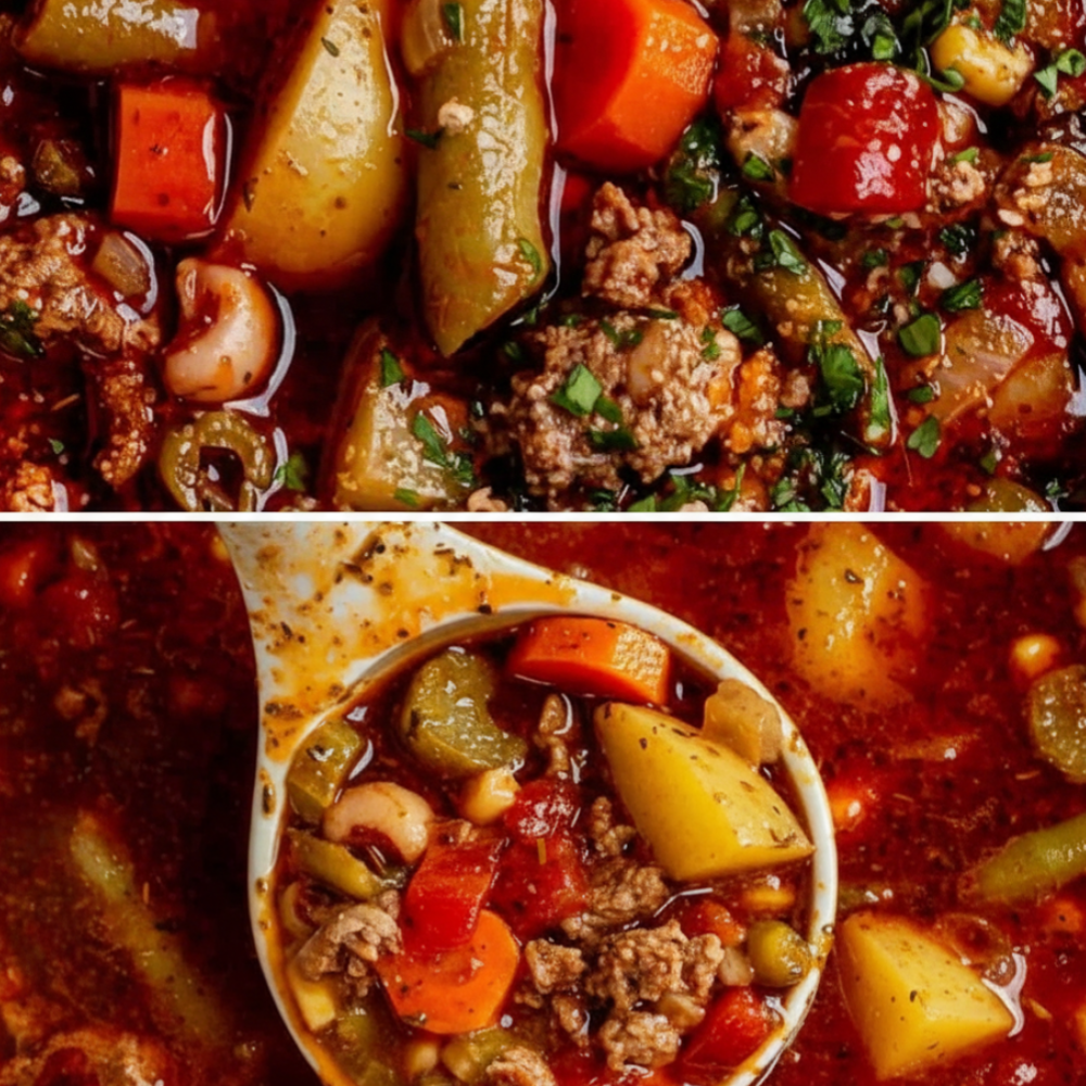 Hearty Western Ground Beef and Vegetable Stew Recipe