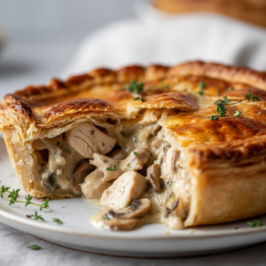 Classic Creamy Chicken Mushroom Pie Recipe