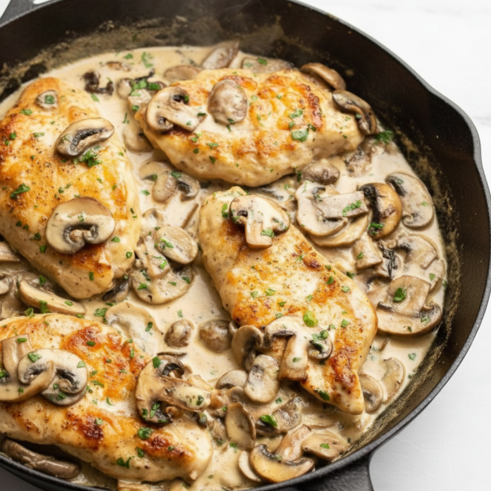 Creamy Mushroom Chicken (30-Minute Skillet Dinner)