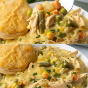 The Ultimate Slow Cooker Creamy Chicken Stew with Biscuits