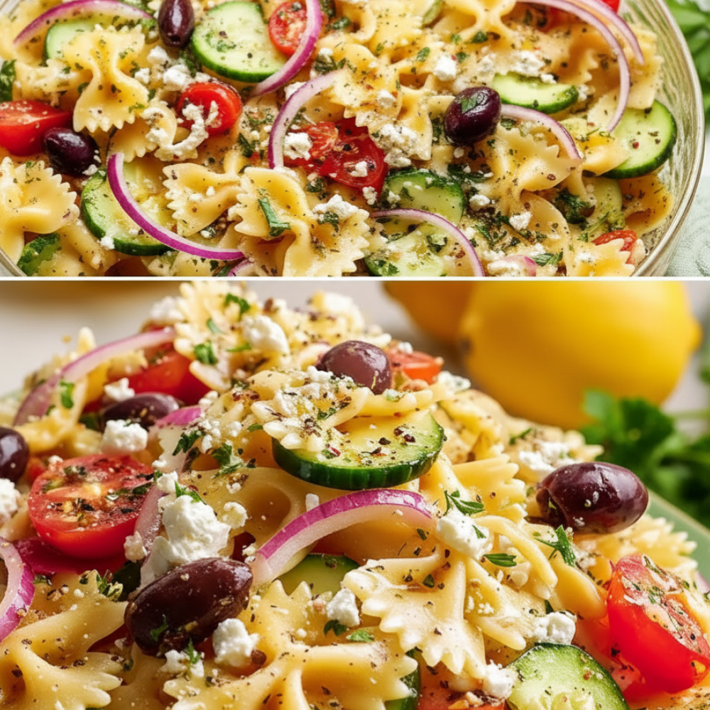 Fresh Feta Mediterranean Pasta Salad Recipe (Easy & Quick)