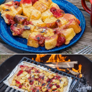 Campfire Raspberry Foil Packet French Toast Recipe